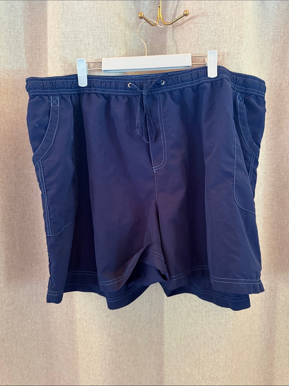Navy Drawstring Swim Shorts